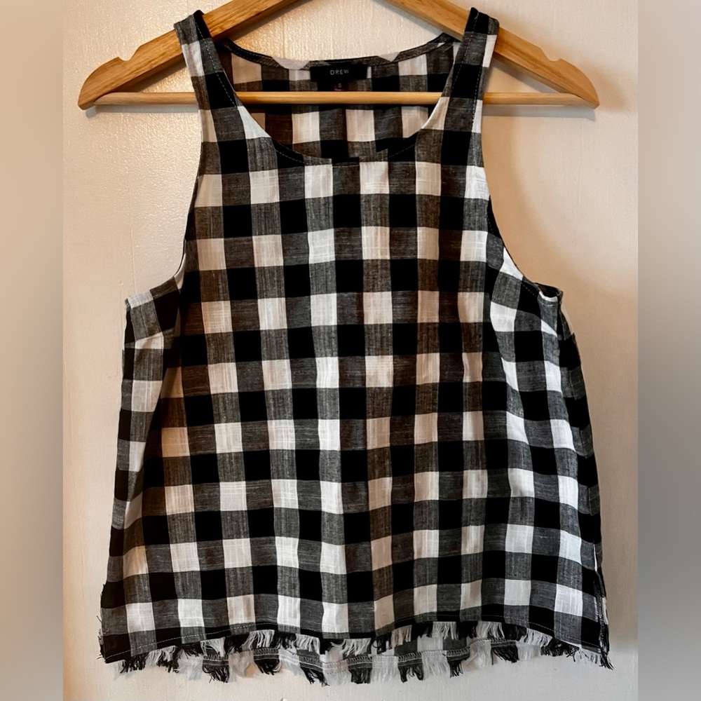Gingham Sleeveless Top by Drew